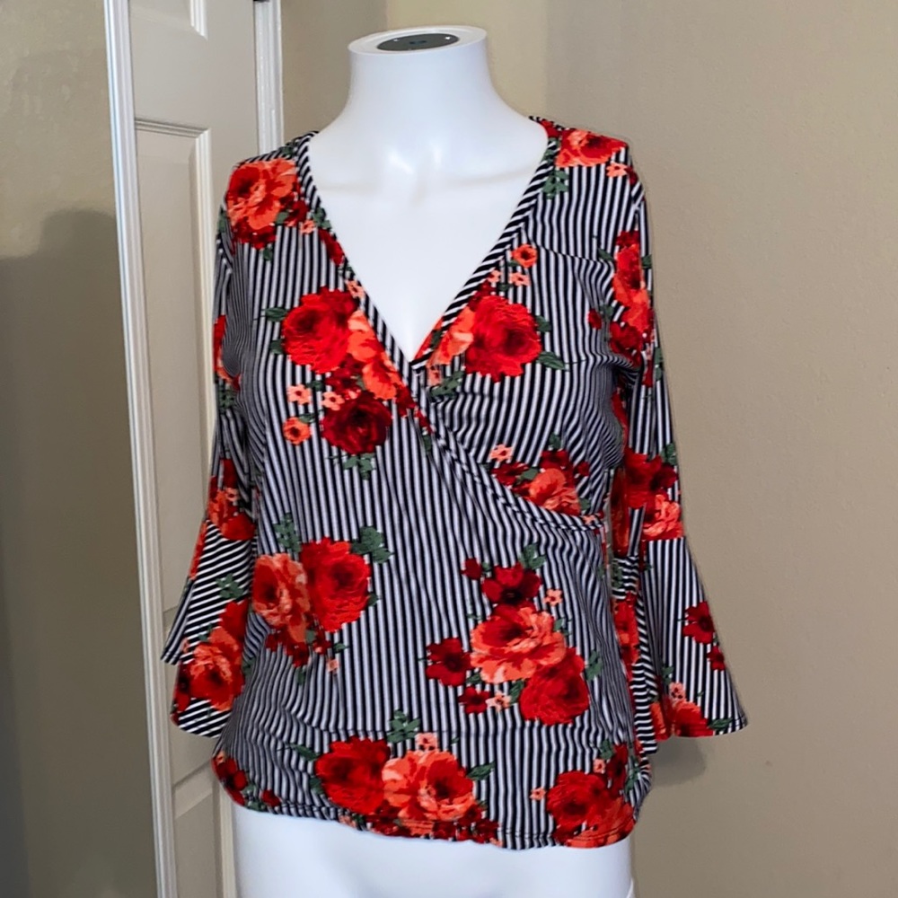 Floral long sleeve top